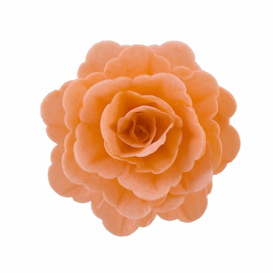 Oranža vafeļu roze 7cm