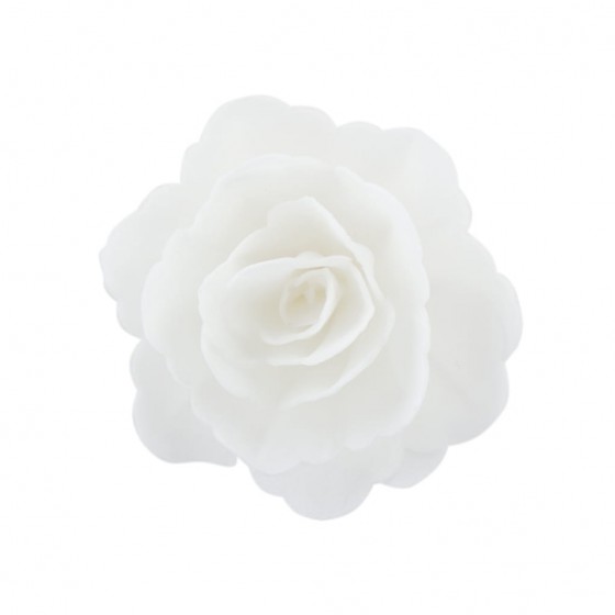 Balta vafeļu roze 5,5cm
