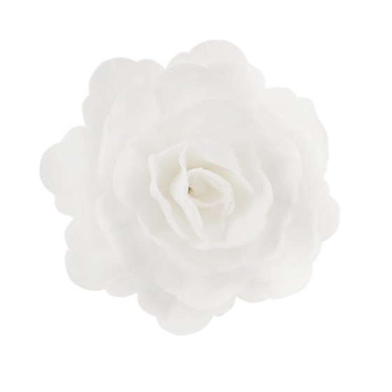 Balta vafeļu roze 7cm
