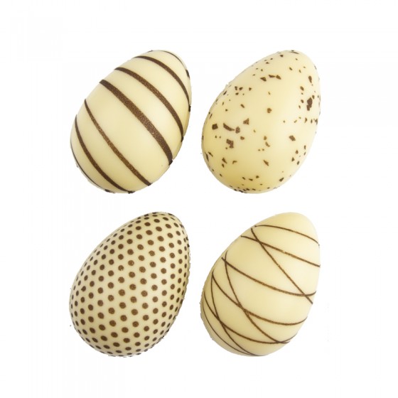Baltās šokolādes dekors Lieldienu olas