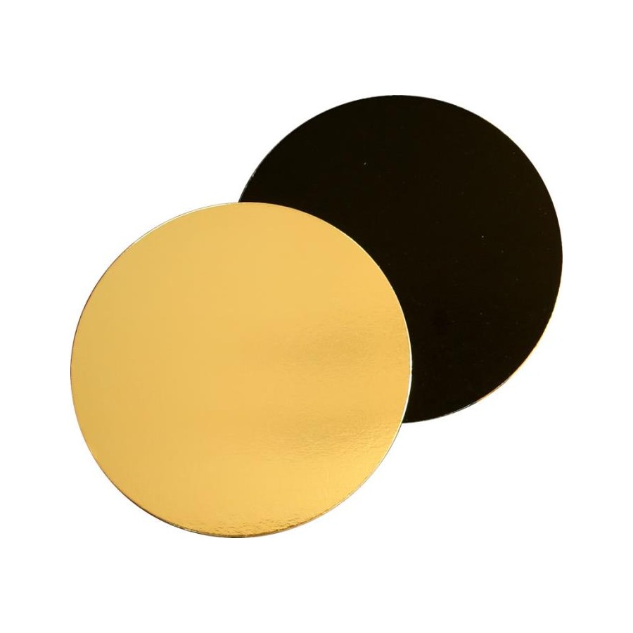 Zelta/melns kartona paliktnis Ø24cm
