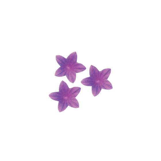 Vafeļu mini ziedi violeti 2cm