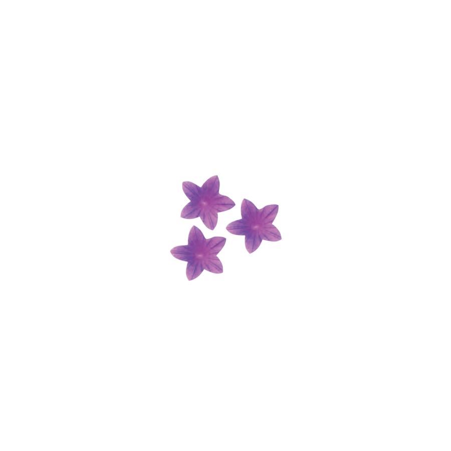 Vafeļu mini ziedi violeti 2cm