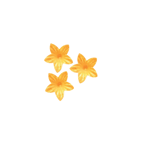 Vafeļu mini ziedi dzelteni 2cm
