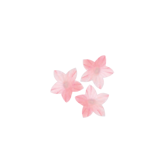 Vafeļu mini ziedi rozā 2cm