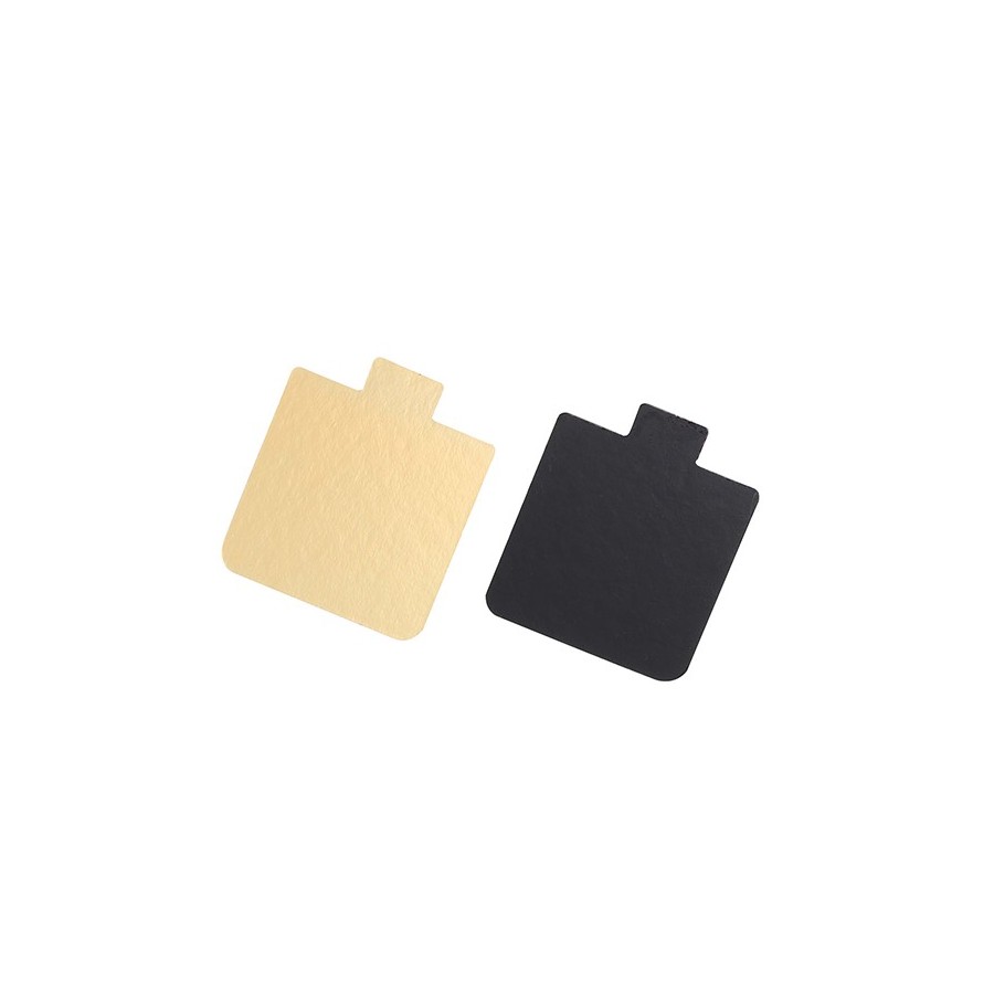 7x7cm zelta/melns kvadrātveida kartona paliktnis
