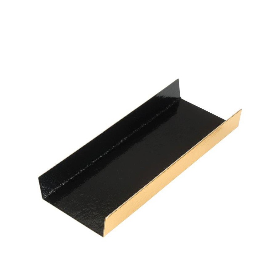 13x4,5 cm zelta/melns taisnstūrveida kartona paliktnis
