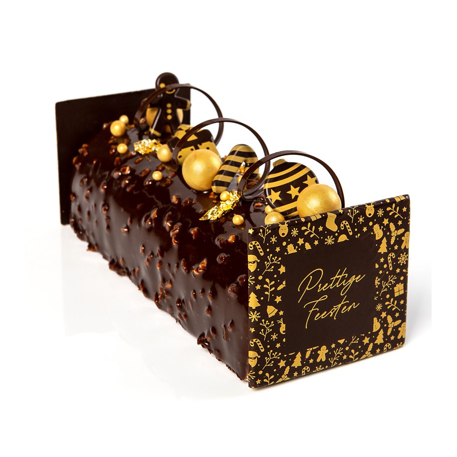 Ziemassvētku dekoru komplekts ar šokolādes eglīšu bumbiņām 2,5cm