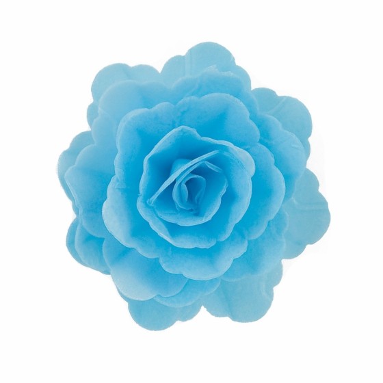 Zilā vafeļu roze 7cm