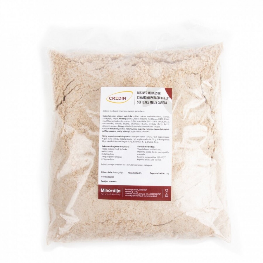 Mišinys medaus ir cinamono pyragui Credi Softcake Mel & Canela
